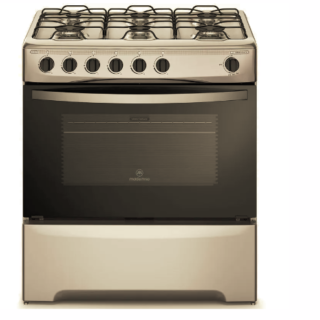 Cocina a Gas 6 Platos Mademsa con LimpiaFácil y Parrillas de Alambrón M 810 T Inox