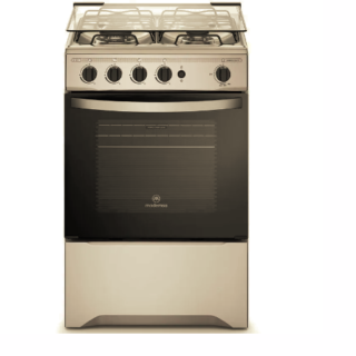 Cocina a Gas 4 Platos Mademsa con LimpiaFácil y Botón de Encendido M 520 T Inox