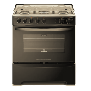 Cocina a Gas 5 Platos Mademsa con Triple Llama y Grill Eléctrico M 940 T Negra