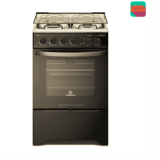 Cocina a Gas 4 Platos Mademsa con LimpiaFácil y Timer M 775 BT Negra