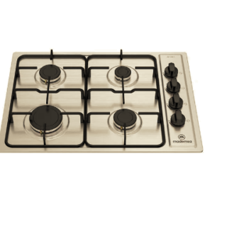 Encimera a Gas 4 Platos Mademsa Encendido Eléctrico y Parrilla Esmaltada MCE 435E T Inox