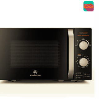 Microondas Mademsa 20 Litros Manual Descongelamiento Inteligente MM20FBM Negro