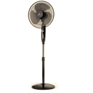 Ventilador Pedestal Mademsa 55W Timer y Altura Regulable 40,6cm SF160 Negro