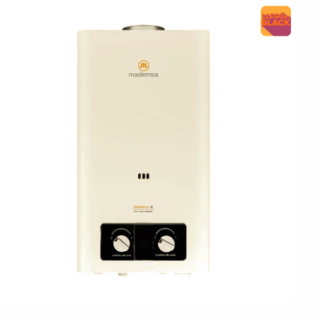 Calefont Gas Natural Mademsa 10 Litros Tiro Natural Ionizado Essential 10 Eco GN Blanco