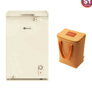 Congelador Freezer Mademsa Horizontal Dual 99L Frío Directo M100D Blanco + Bolso Cooler Mademsa